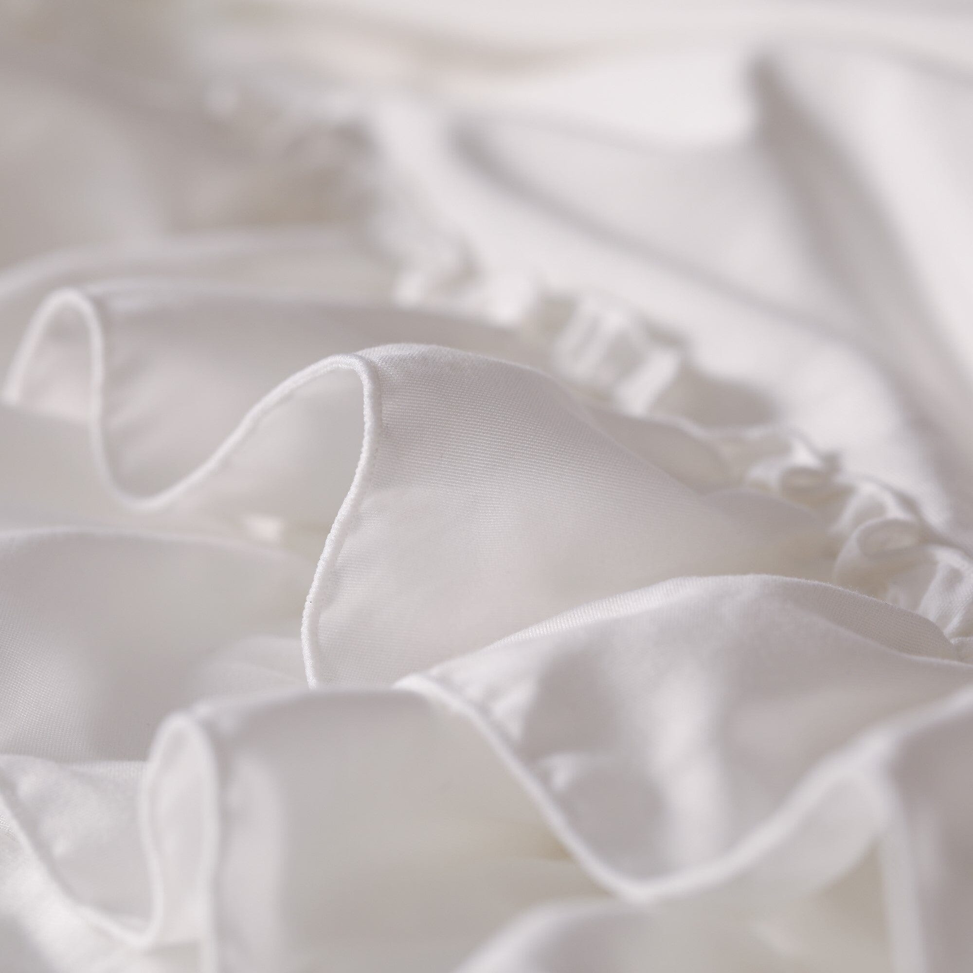 Fuwaro Cooling Blanket - Single Size White Quilt with Frill Trim for Summer & Hot Sleepers - Perfect for Bedroom, Dorm, or Travel Use