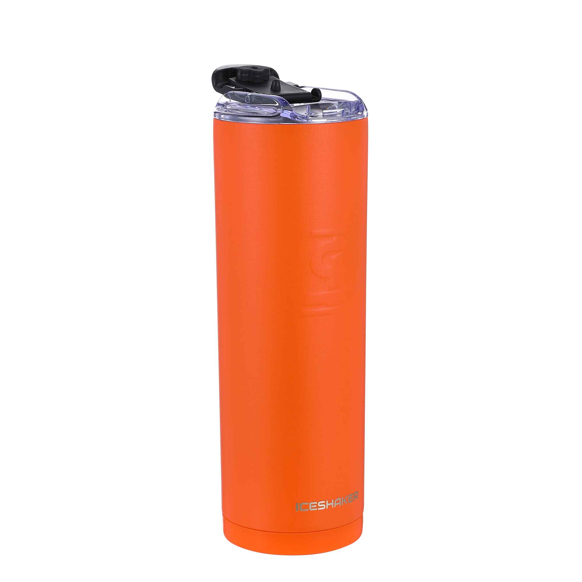 20oz Skinny Tumbler with Lid and Straw - Insulated Stainless Steel Orange Tumbler Cup for Hot & Cold Drinks - Perfect for Office, Gym, Travel and Outdoor Activities