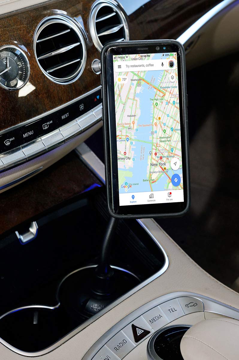 Allison 54-7610 Long Neck Cup Holder Phone Mount - Universal Car Cup Holder Cell Phone Holder for iPhone, Samsung, Smartphones - Perfect for Road Trips, Commuting & Hands-Free Driving