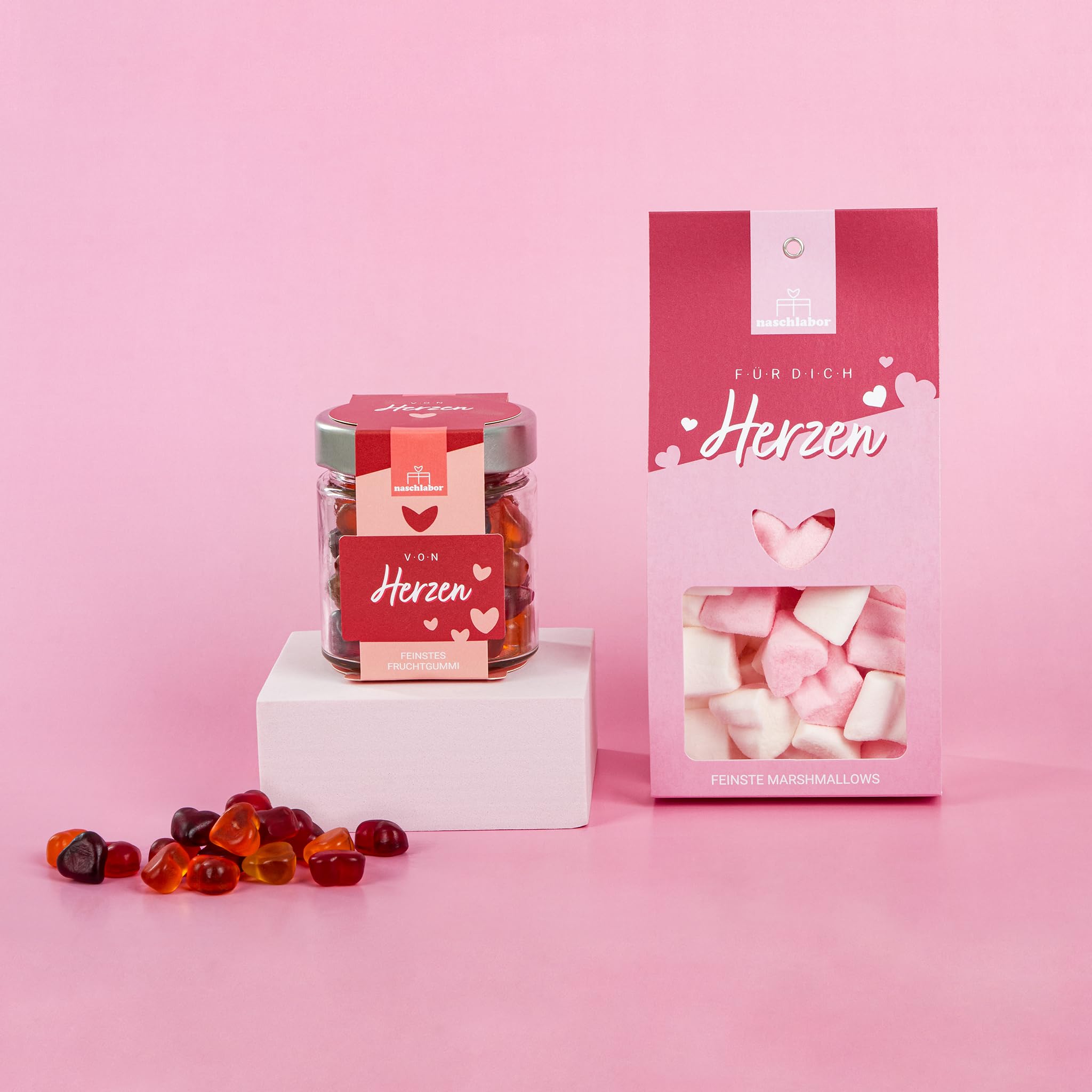 2-Pack Love Duo Set | Delicious Fruit Gummies & Marshmallows Gift Box | Perfect for Valentine's Day & Mother's Day | Sweet Treats for Couples, Romantic Gifts, Birthday Presents | Home, Office, Party Snacks