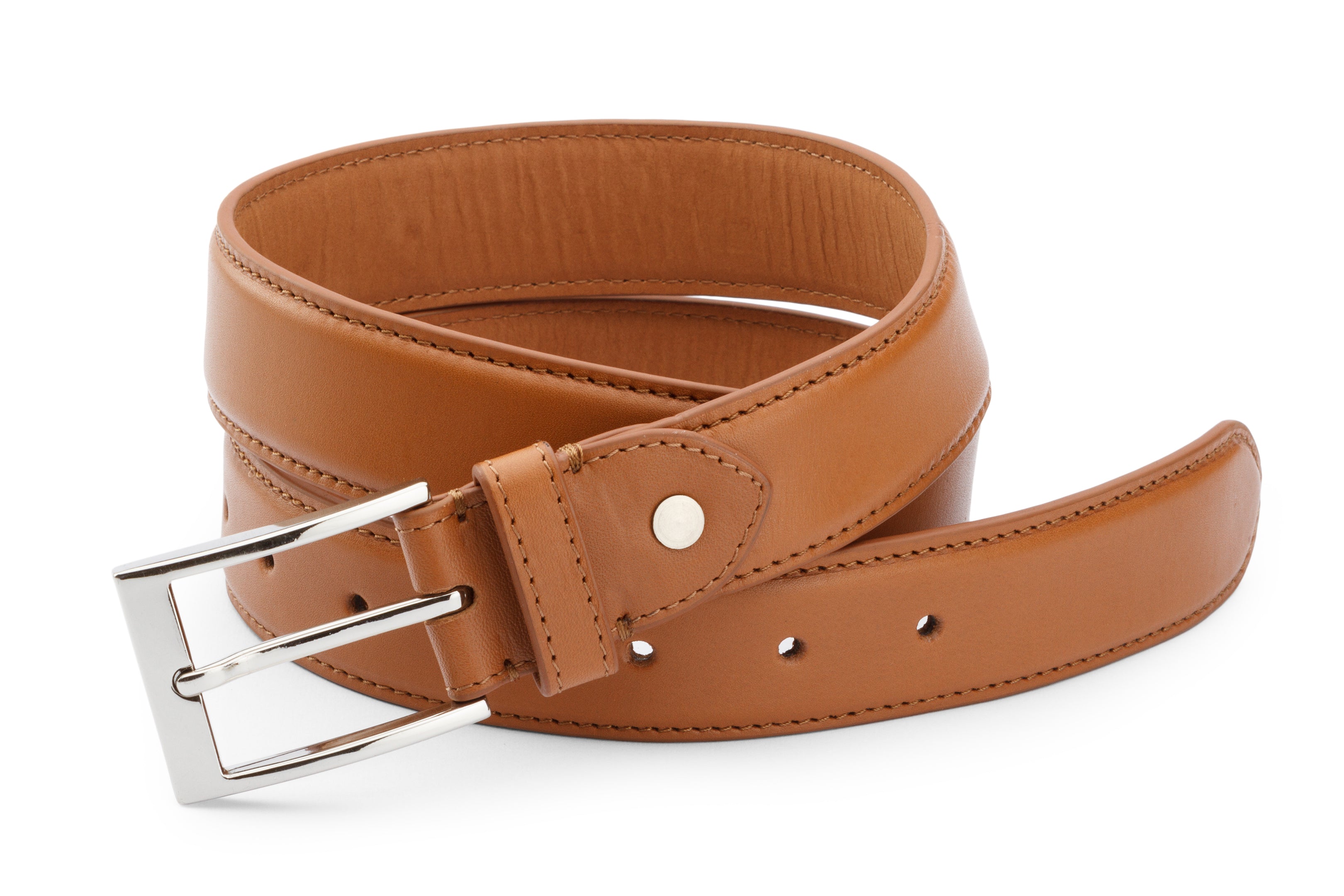 Premium Flat Leather Belt in Tan - Stylish & Durable for Men & Women | Perfect for Casual, Office & Formal Outfits