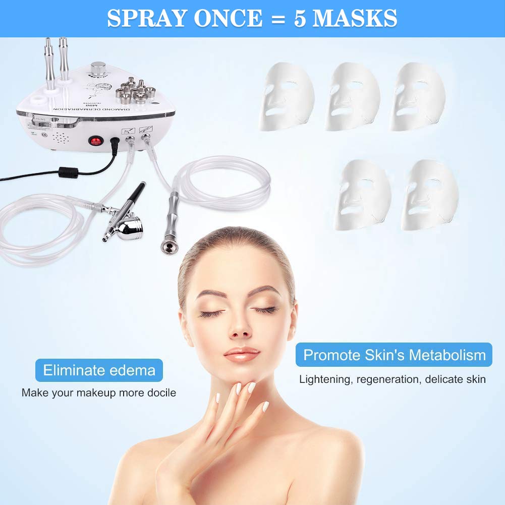 Professional Diamond Microdermabrasion Machine with Spray Gun - 65-68cmHg Strong Suction Power for Home & Salon Facial Treatments | Exfoliate, Rejuvenate & Brighten Skin | Perfect for Anti-Aging & Acne Scar Removal
