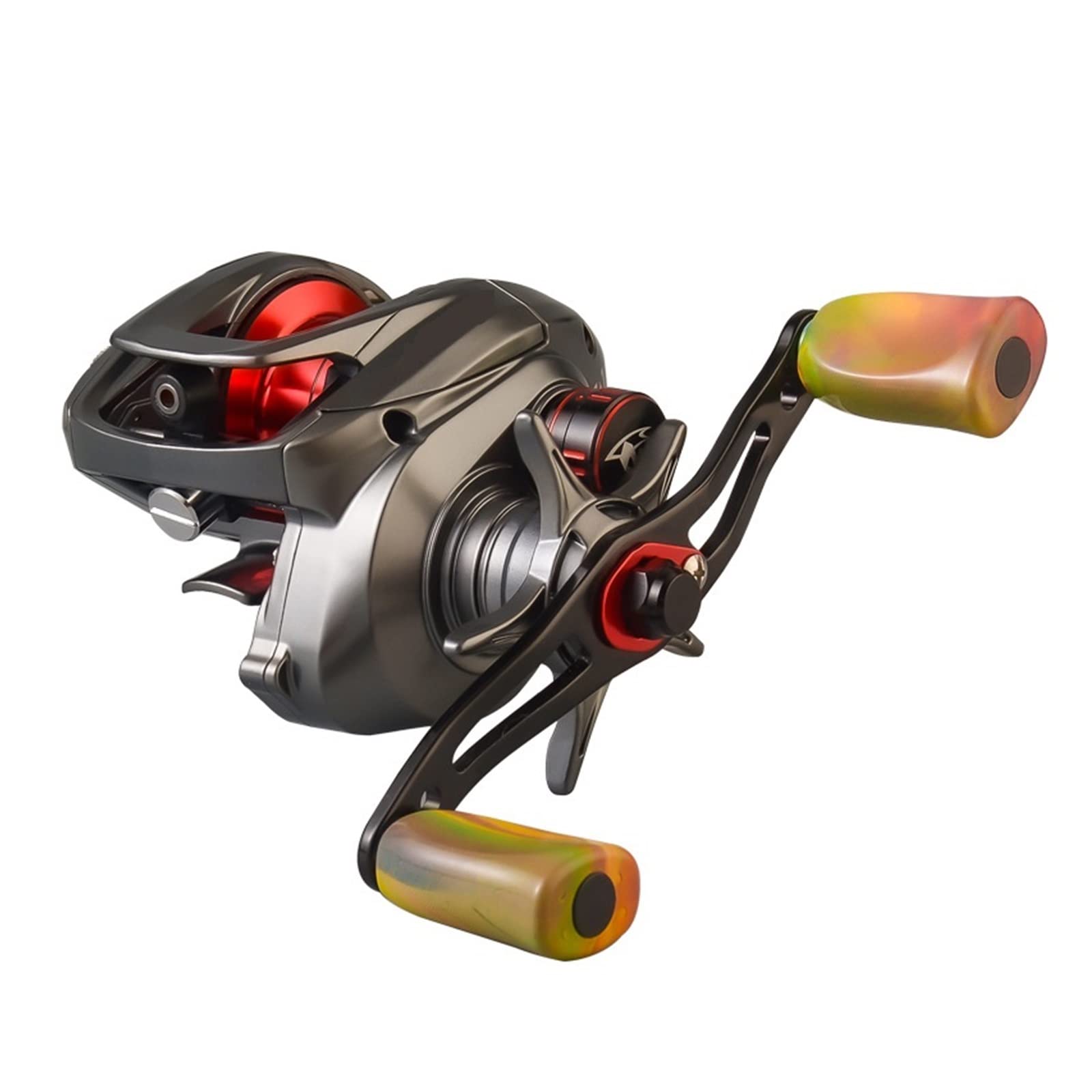LARIAU Ultralight Baitcasting Fishing Reel - 8KG Max Drag, Dual Brake System, 7+1 BBS, 6.3:1 Gear Ratio - High Speed Right Hand Retrieve for Bass, Pike, Walleye Fishing (ACU Digital Camo) - Perfect for Freshwater & Saltwater Angling, Kayak Fishing, and Tournament Use
