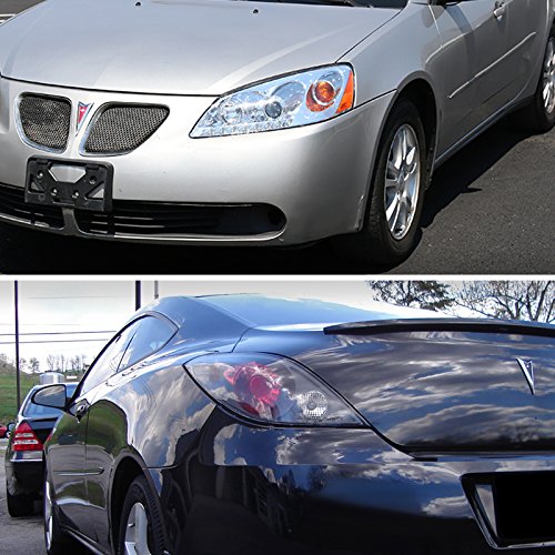 Spec-D Tuning Black Dual Halo Projector Headlights + LED Fog Lamps - Compatible with Pontiac G6 (Left & Right Pair) | High-Performance Lighting for Night Driving & Custom Car Upgrades
