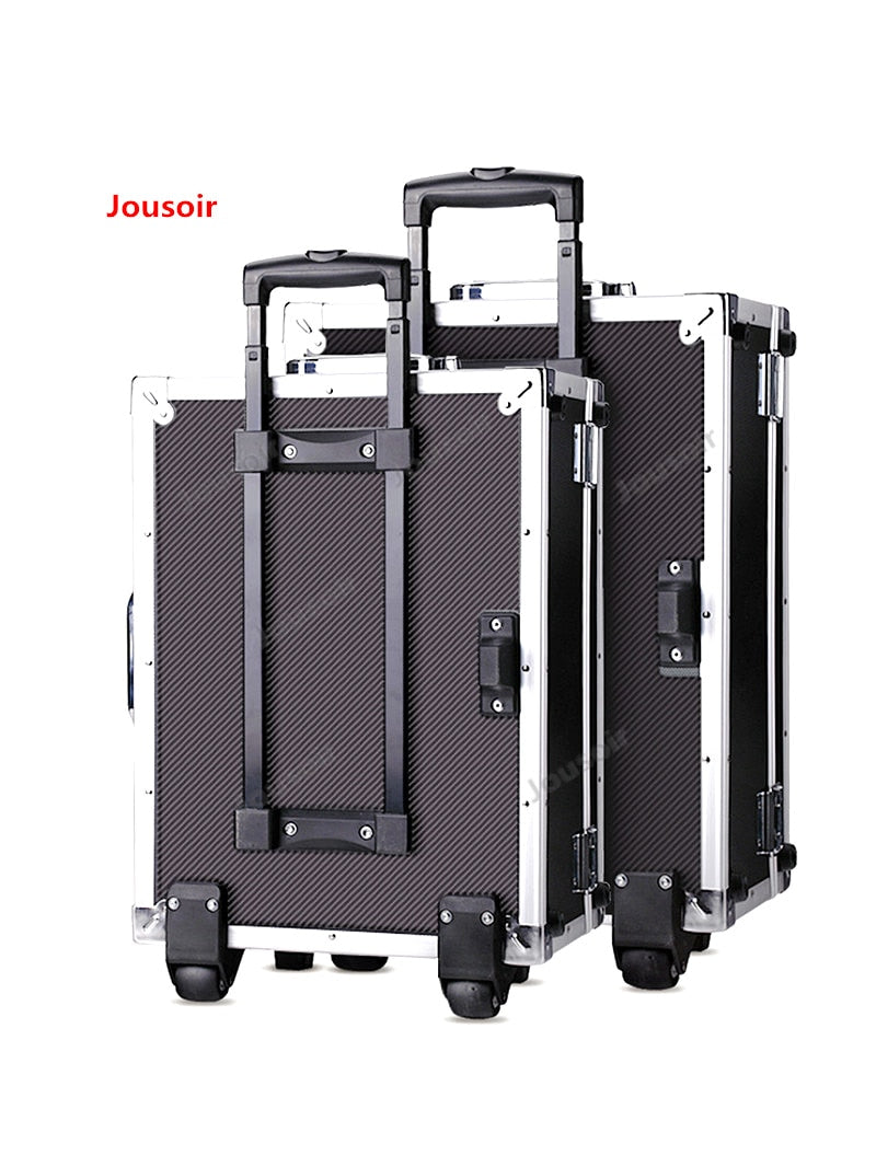 Professional Aluminum Frame Rolling Suitcase for DSLR Cameras & Photography Equipment - Durable Travel Case for Photographers, Videographers & Studio Use