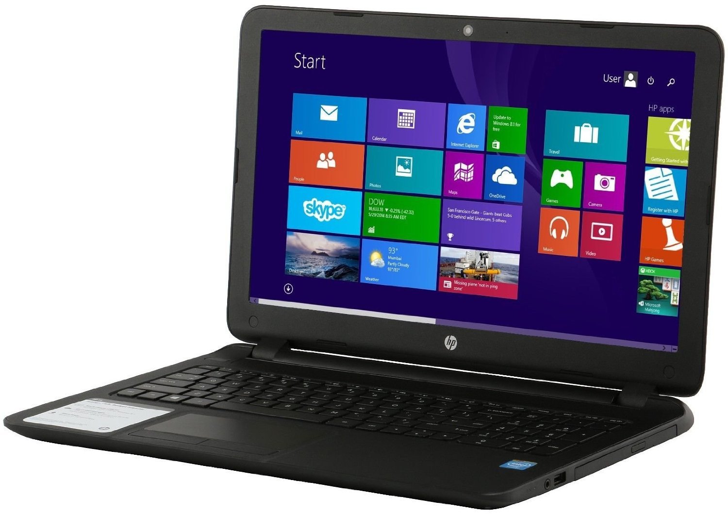 HP 15.6-Inch Laptop - Intel Celeron N2830, 4GB RAM, 500GB HDD, Windows 8 (Certified Refurbished) - Perfect for Home, Office & Student Use