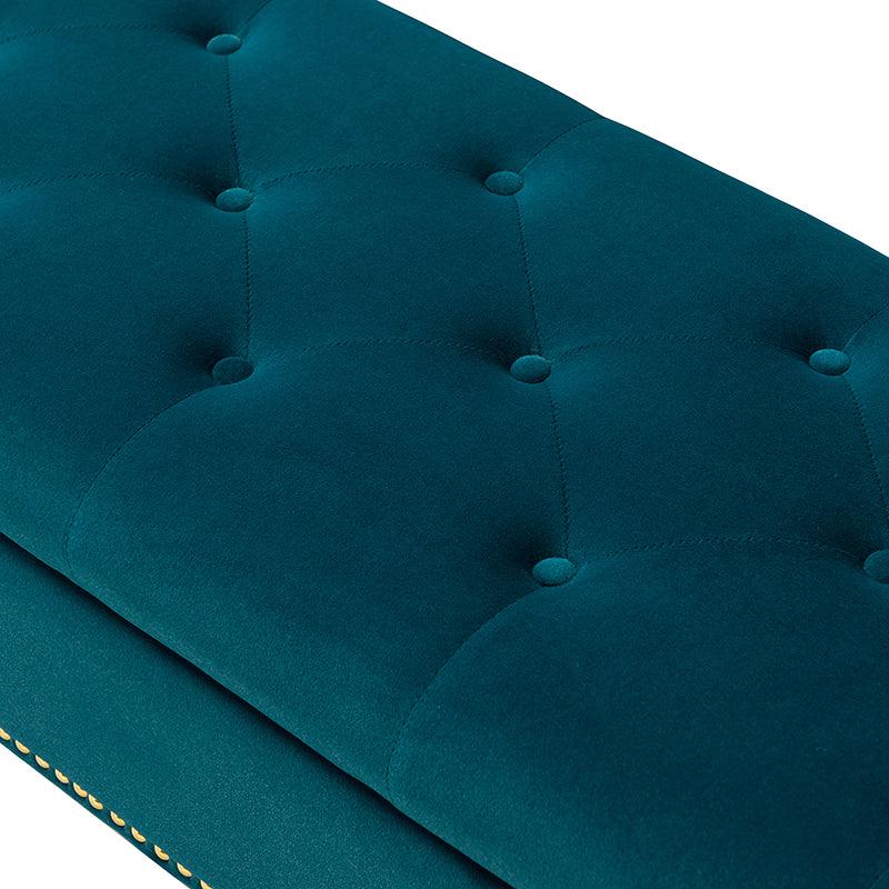 Lenore Upholstered Storage Bench with Cushion Seat - Modern Upholstered Ottoman for Bedroom, Living Room & Entryway - Multi-Functional Storage Furniture for Home Organization