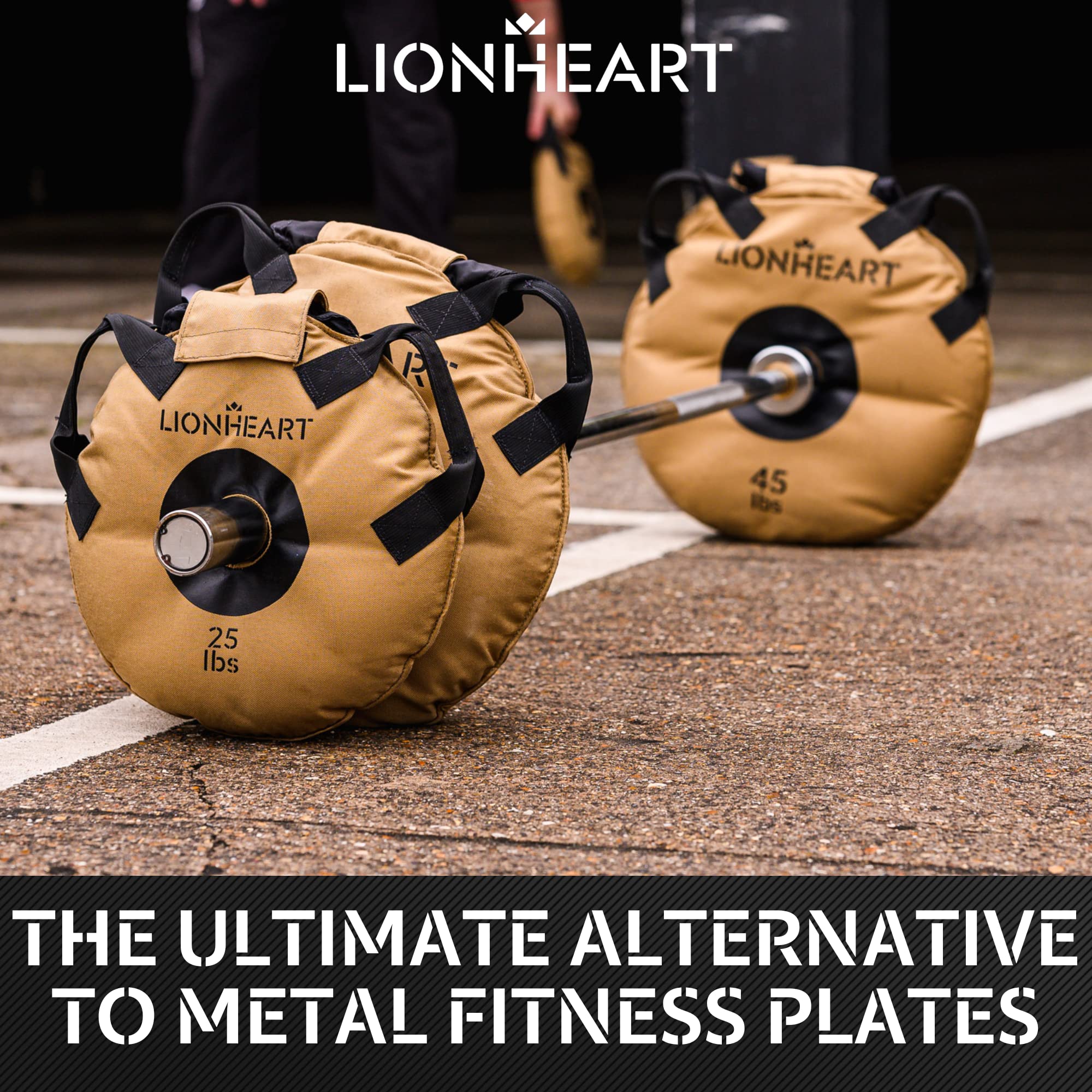 Lionheart Sand Bag Weight Plates Set - Unfilled 10, 15, 25, 35, 45 lb Workout Sandbags for Home Gym & Travel Fitness Training | Perfect for CrossFit, Strength Training & Outdoor Workouts