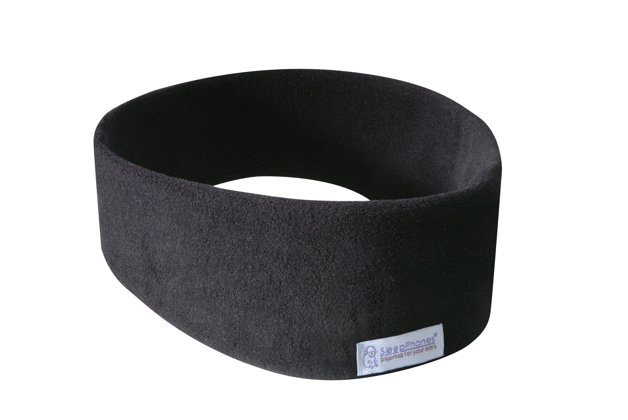 AcousticSheep SleepPhones Wireless Bluetooth Headphones for Sleeping, Travel, Meditation & Relaxation | Ultra Comfortable Sleep Headband Headphones with Soft Fleece Fabric | Perfect for Side Sleepers, Insomnia Relief & Noise Cancellation (Midnight Black, Size L)