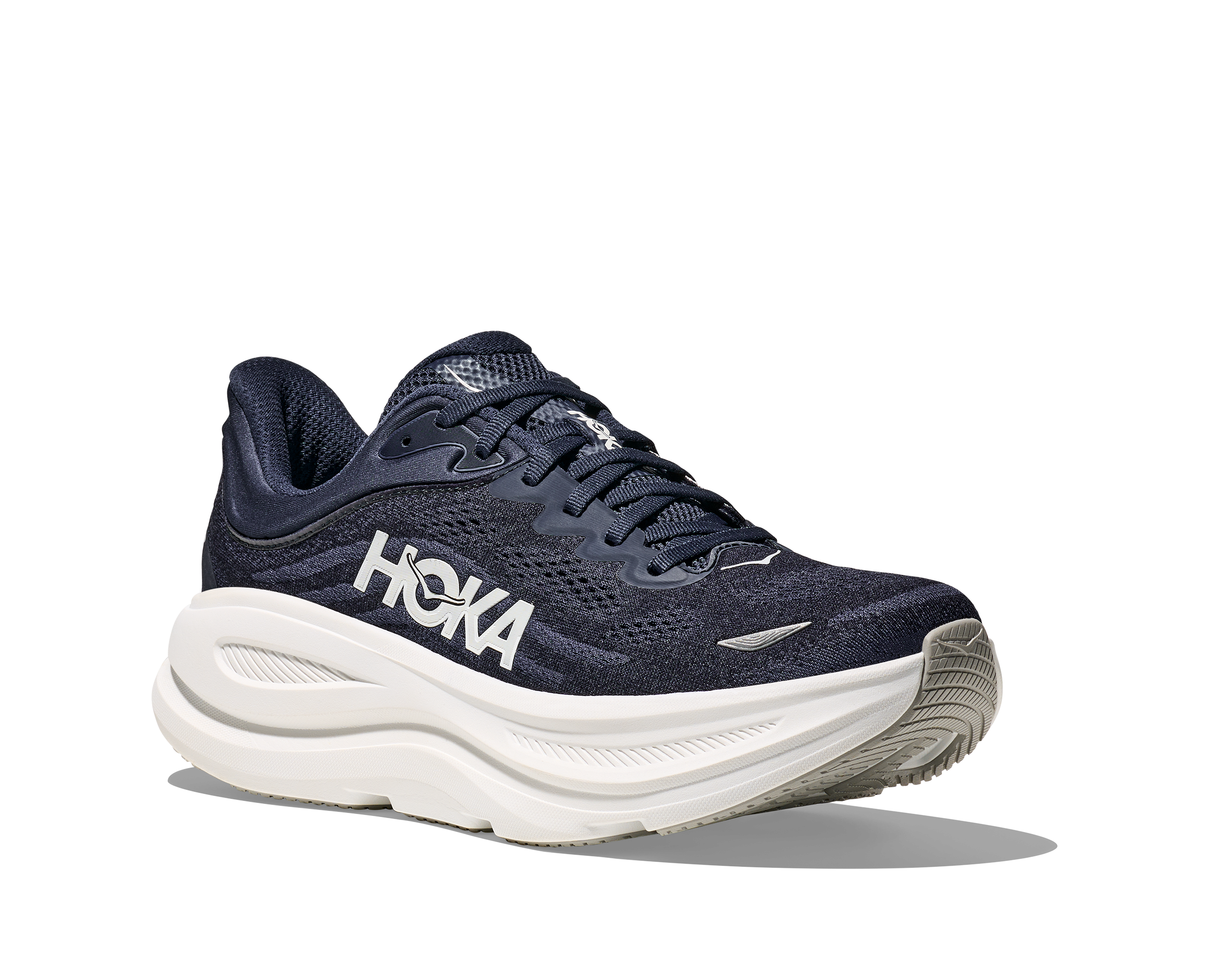 Hoka Women's Bondi 9 Running Shoes - BWHT Black/White | Cushioned Comfort for Long Distance Running & Walking | Perfect for Marathon Training, Nurses & All-Day Wear
