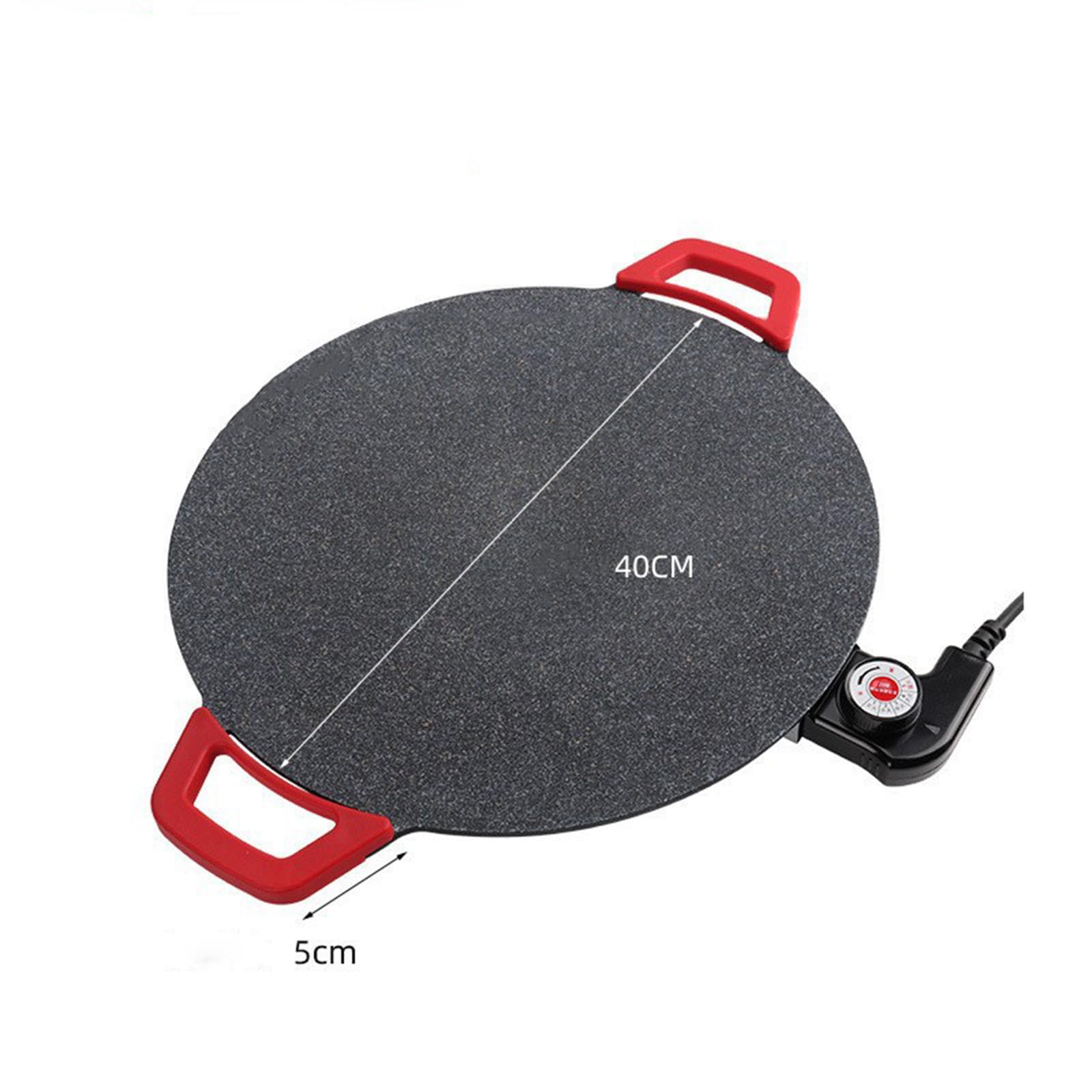 Nonstick Electric Griddle 16-inch - 800W Pancake Maker with 5 Adjustable Temperature Levels, Anti-Scald Design - Perfect for Family Breakfast, Brunch & Outdoor Cooking (Black)