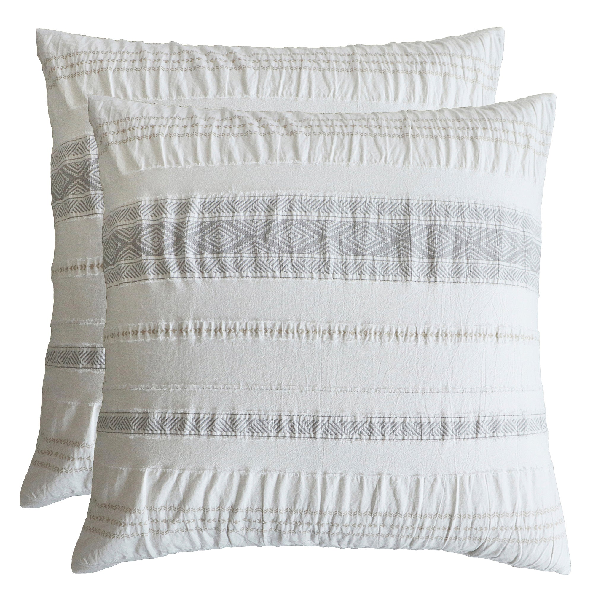 Pickford Euro Sham Pillowcase Set of 2 - Standard Size 26x26 Inch - Luxury Hotel Quality Bedding - Perfect for Guest Rooms, Master Bedrooms & Home Decor