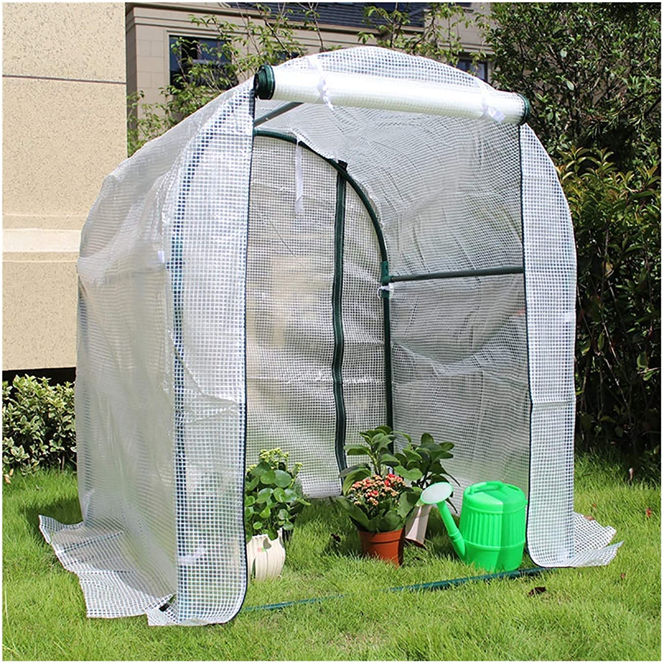 Haieshop Walk-in Greenhouse for Outdoor Gardening - Heavy Duty PE Waterproof Grow House with Shelves, Winter Plant Hot House for Vegetables, Flowers & Seedlings - Perfect for Backyard, Patio & Garden Protection