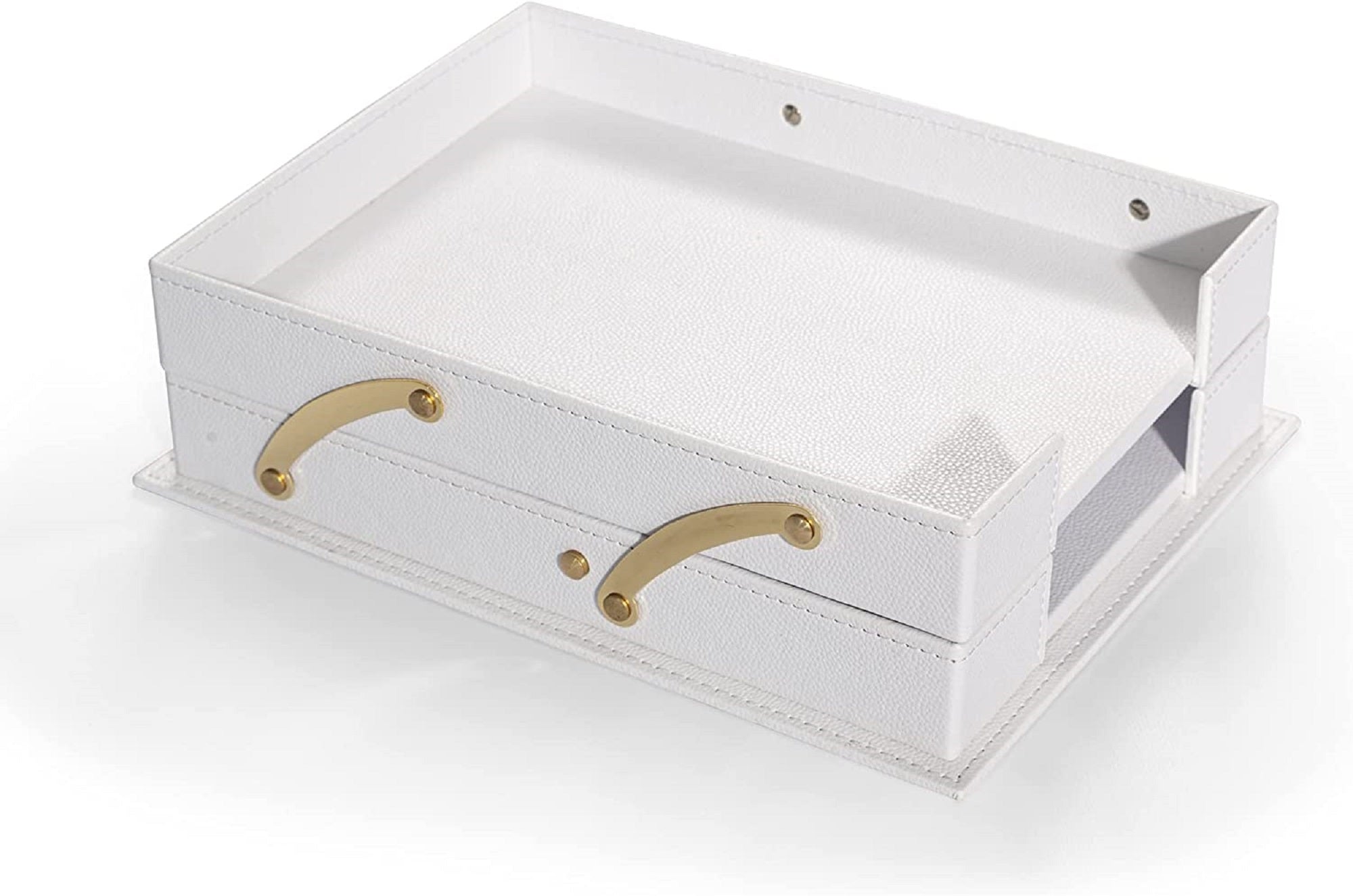 MOOG Classic Desk Organizer Set - 12 Piece Cream Office Supplies for Home & Office - Perfect for Organizing Pens, Pencils, Scissors & More