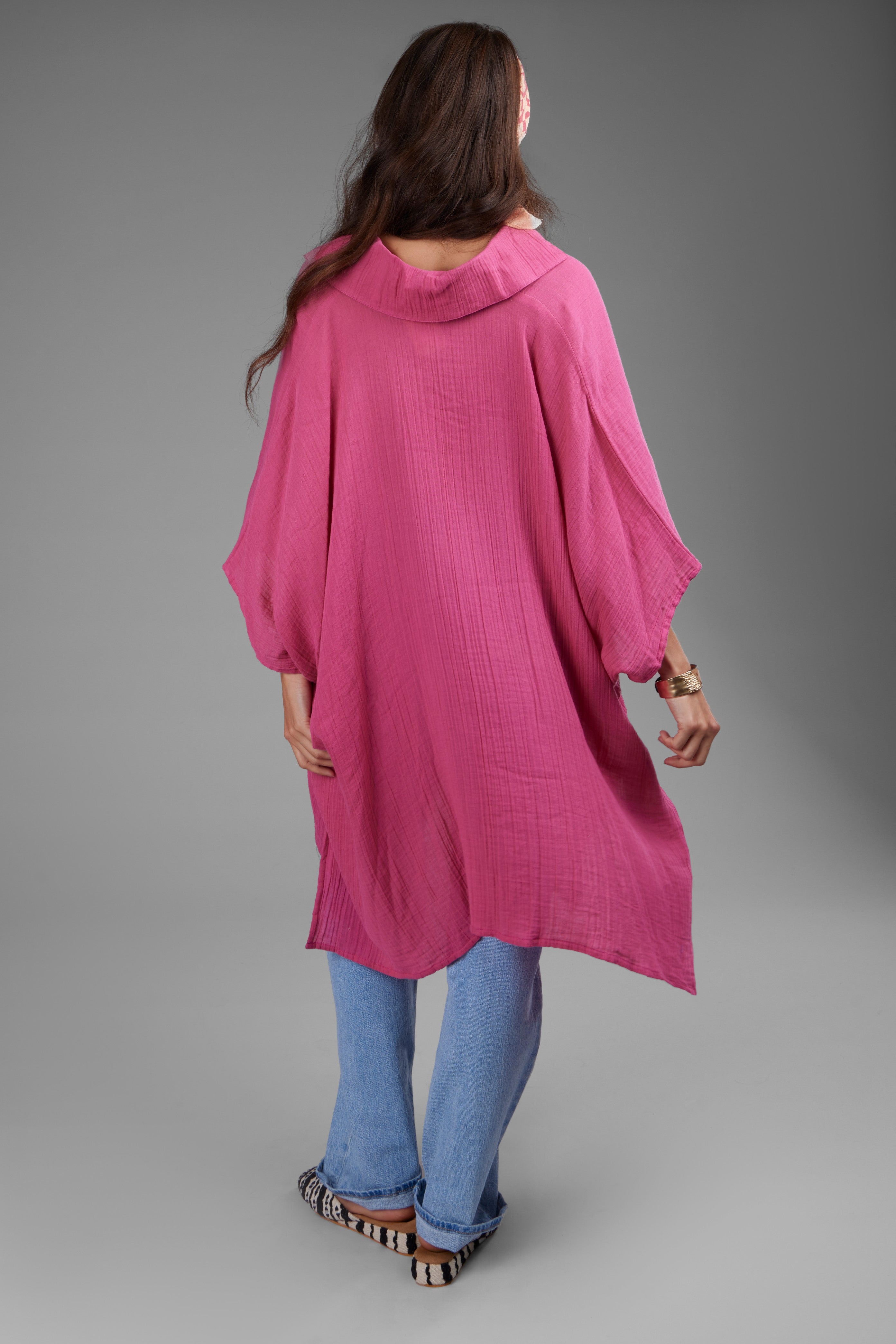 Oversized Textured Cotton Shirt for Women - Comfortable Loose Fit Button Down Shirt for Casual Outfits & Layering | Perfect for Office, Weekend & Travel