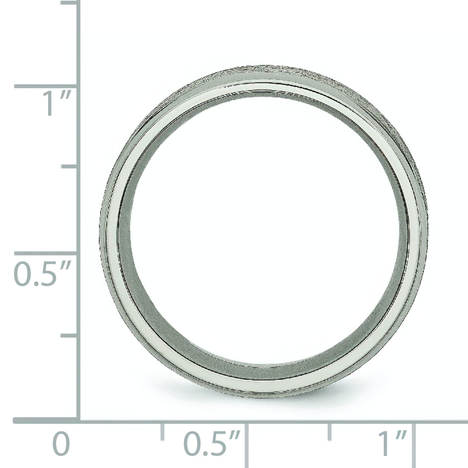 8mm Brushed Titanium Men's Wedding Band Ring - Size 14.5 - Durable & Comfortable for Everyday Wear - Perfect for Weddings, Anniversaries & Special Occasions
