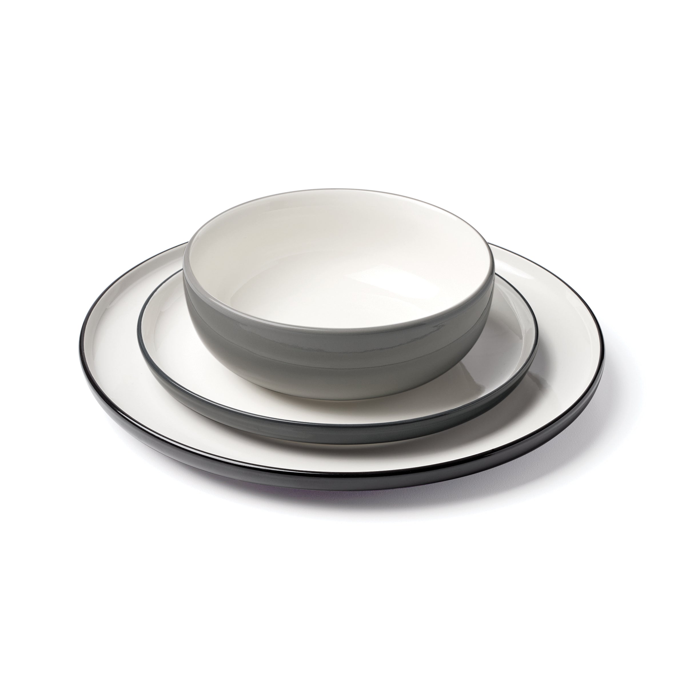 24 Seven Colors Pumice Stone 12-Piece Dinnerware Set - Durable Stoneware Plates & Bowls for Everyday Dining, Restaurant Use & Special Occasions