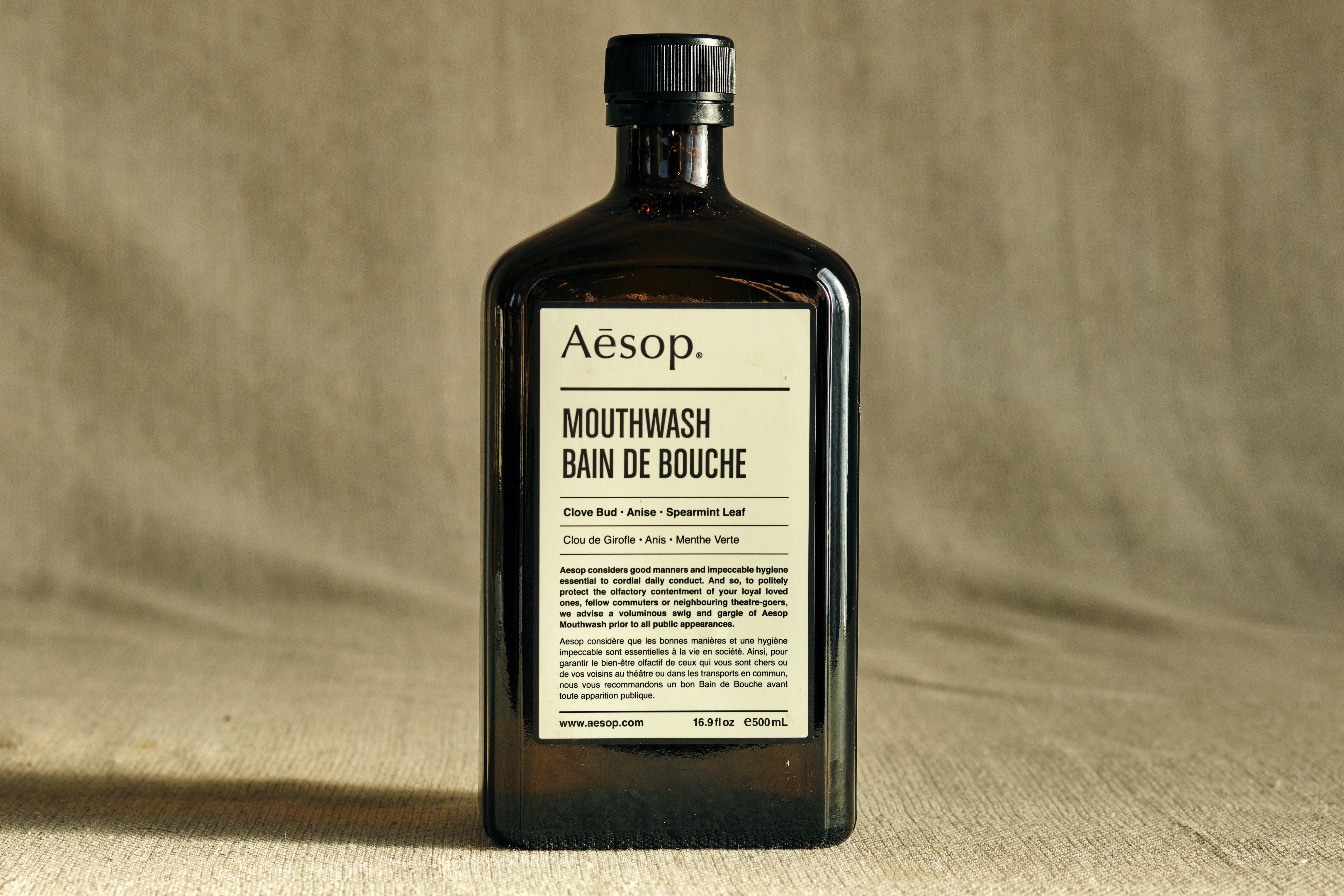 Aesop Natural Mouthwash for Fresh Breath - Alcohol-Free & Herbal Formula for Daily Oral Care - Perfect for Home, Travel & Post-Meet Refreshment