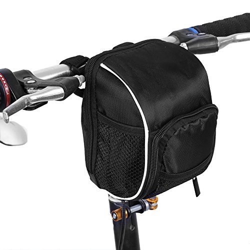 Waterproof Bike Handlebar Bag - Durable Polyester Cycling Pouch for Mountain & Road Bikes with Rain Cover - Perfect for Commuting, Touring & Kids Bikes - Storage Solution for Phone, Keys & Cycling Accessories