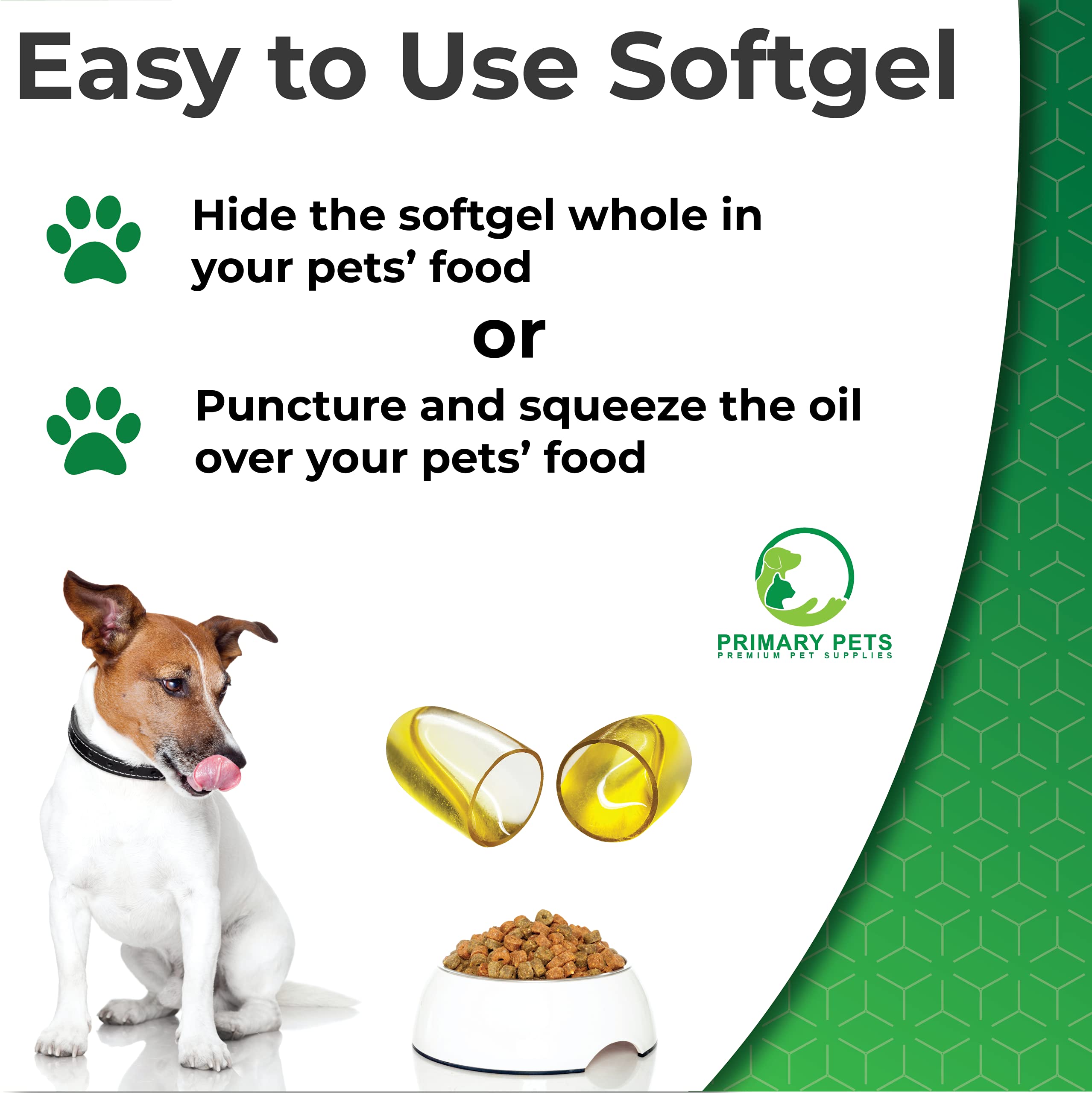 Premium Omega 3 Fish Oil for Dogs 1000mg - Skin & Joint Support for Pets