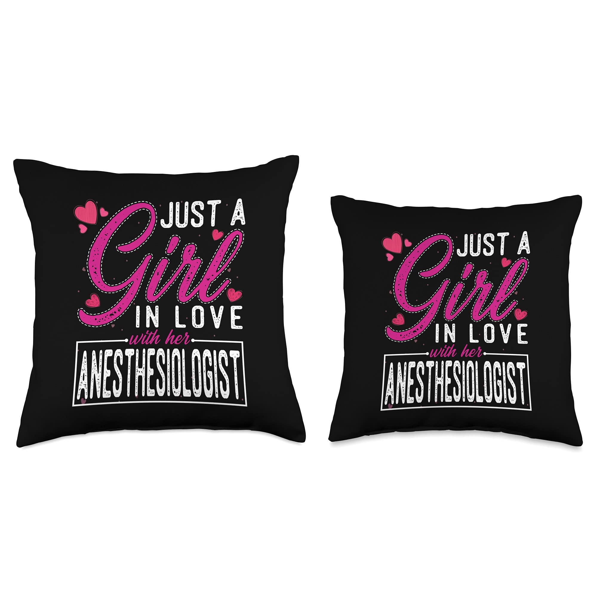 Funny Wife Throw Pillow 16x16 - Anesthesiologist Gift for Medical Couples - Home Decor