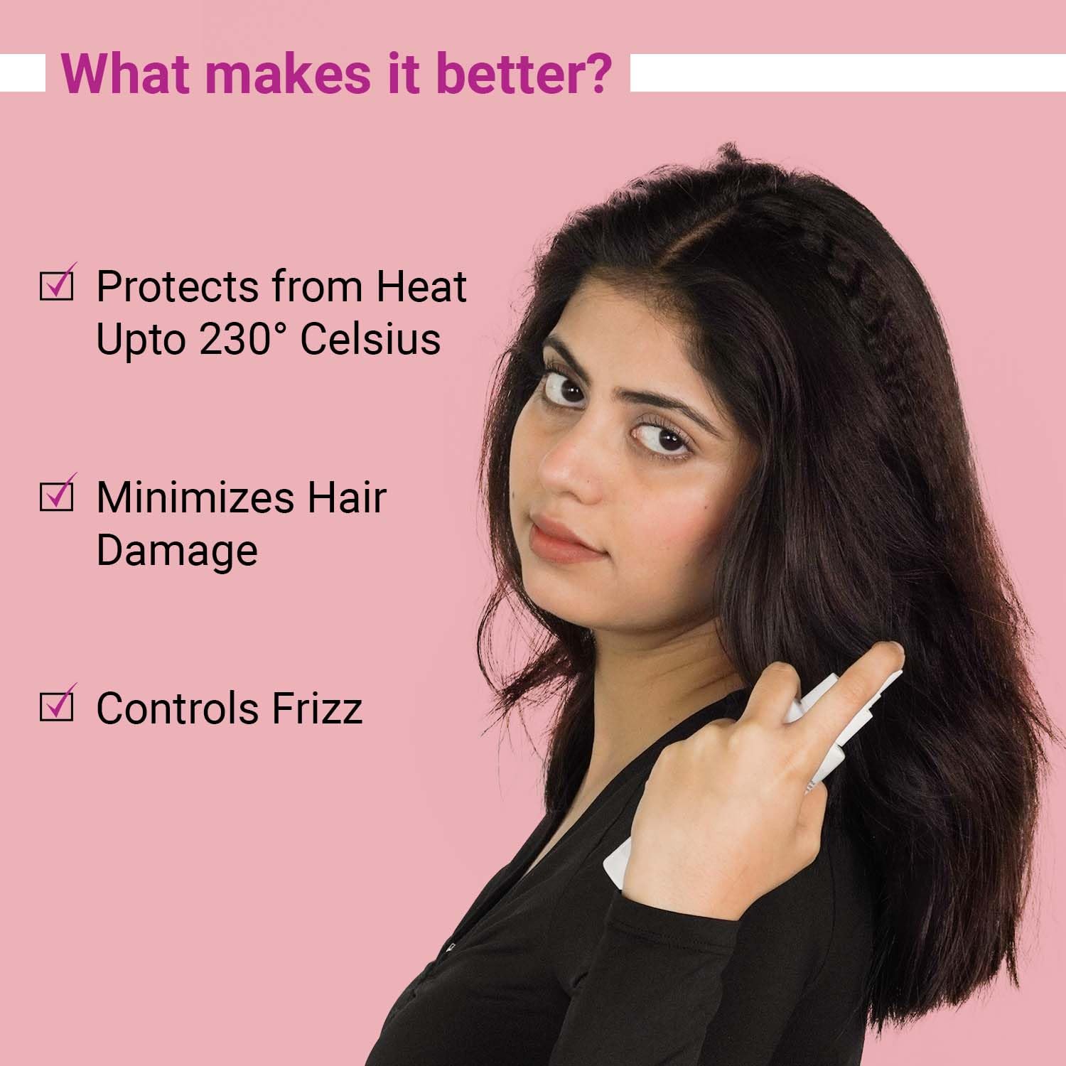 Sotrue Heat Shield Hair Protection Spray - Anti-Frizz & Damage Control for All Hair Types | Fragrance-Free Thermal Mist (Up to 230°C/446°F) | 100ml | Perfect for Styling, Blow Drying & Flat Ironing