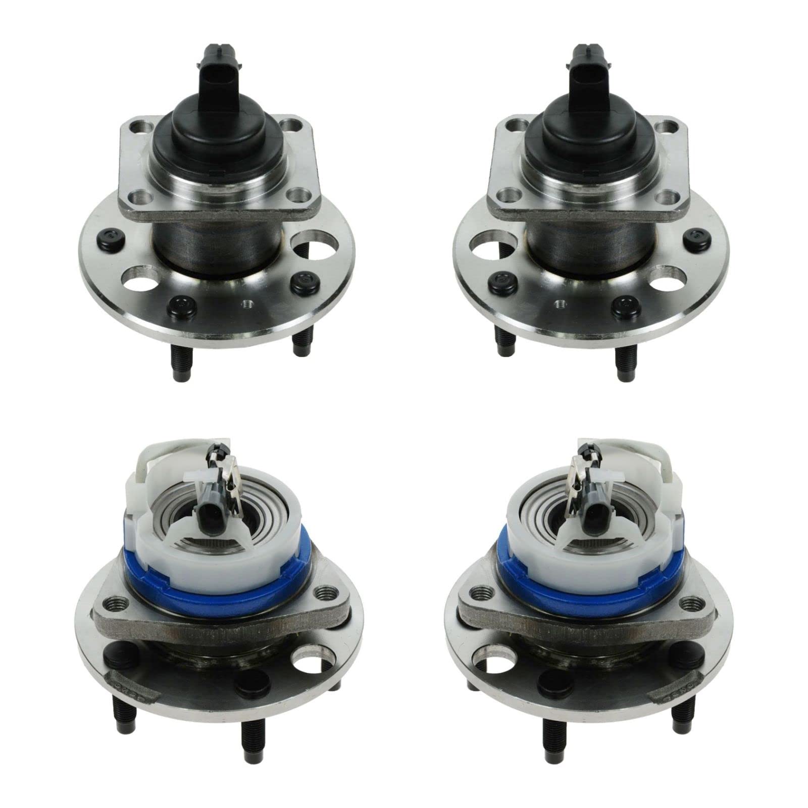 High-Quality Wheel Bearing & Hub Assembly Set of 4 - Front & Rear Replacement for Buick Cadillac Oldsmobile Pontiac - Perfect for Smooth Ride & Vehicle Maintenance