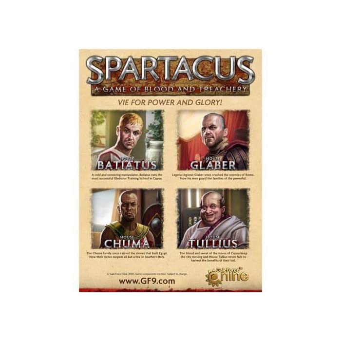 Spartacus Board Game - Strategy Game of Blood and Treachery for Adults | Ancient Rome Theme | Perfect for Game Nights and Parties