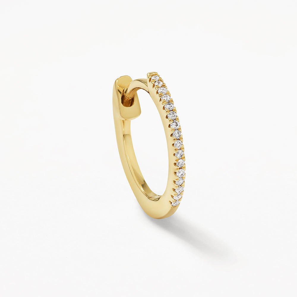 10k Gold Diamond Huggie Earrings for Women - Elegant & Dainty Hoop Earrings for Everyday Wear & Special Occasions