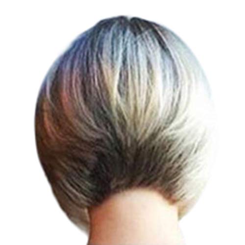Natural Gold Short Synthetic Bob Wig for Women - Straight Full Wig with Hair Brushes - Fashionable & Easy to Dye | Perfect for Cosplay, Parties & Daily Styling