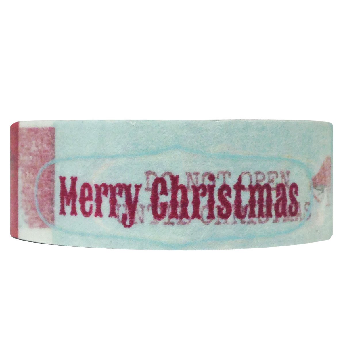 Wrapables Scripted Japanese Washi Masking Tape - Merry Christmas Design for Gift Wrapping, Scrapbooking & Holiday Crafts