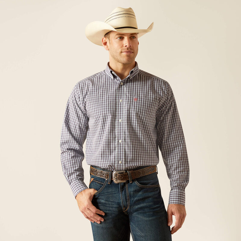Ariat Wrinkle-Free Classic Fit Dress Shirt for Men - Skyway Blue - Comfortable Business Casual & Office Wear