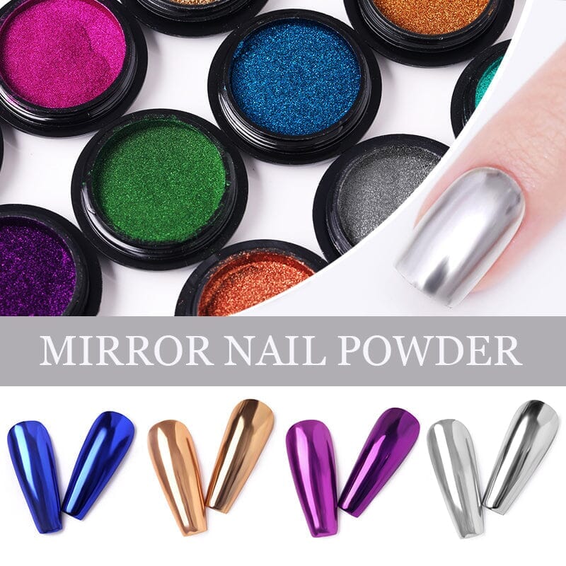 Metallic Mirror Effect Chrome Nail Powder #14 - High Shine Nail Art Pigment for Gel & Acrylic Nails - Perfect for Salon, Home Manicure & Special Occasions