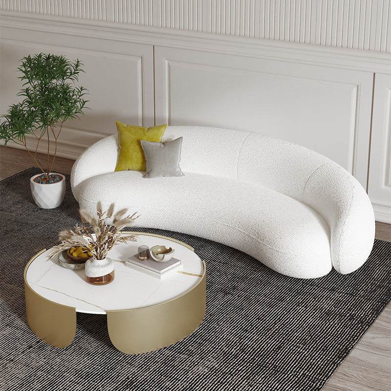 Luxury Cream Boucle Fabric Sofa - Modern Iris Design for Living Room, Bedroom & Office - Comfortable & Stylish Home Furniture