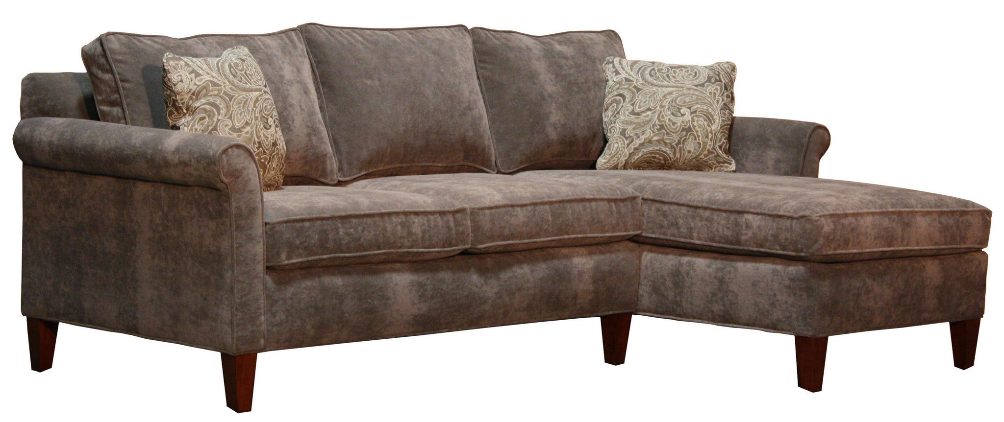 Oscar Sectional #4 - Modern Loveseat with Chaise Lounge for Living Room | Comfortable Fabric Sofa Set for Small Spaces & Apartments