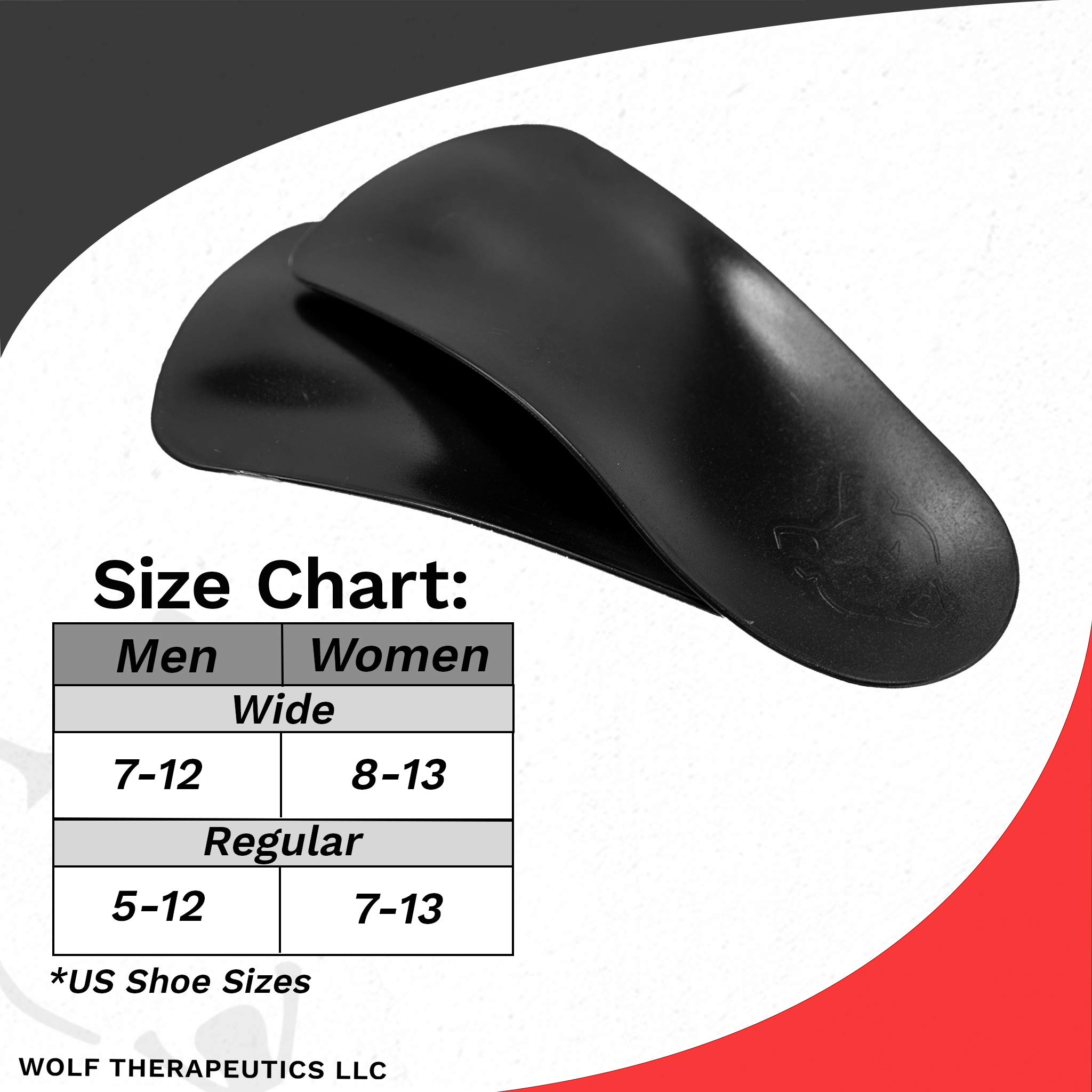 Dr. Wolf Orthotic Insoles for Plantar Fasciitis Relief - Arch Support Inserts for Men & Women with Heel Pain - Podiatrist Designed Foot Support (Wide Fit: Men's 12/Women's 13) - Ideal for Running, Work Boots & All-Day Comfort