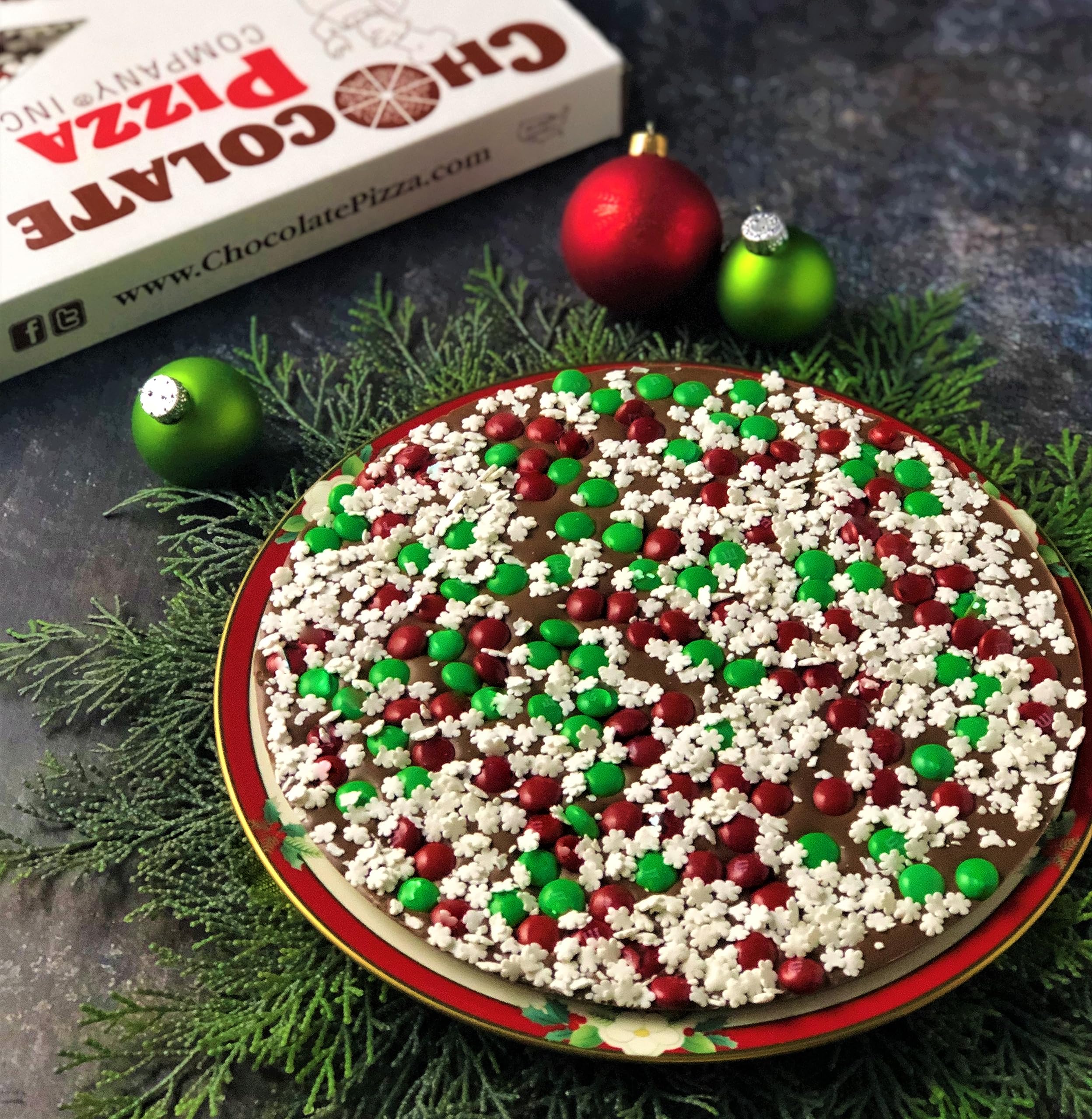 Snowflake Chocolate Pizza - Delicious Chocolate Dessert Pizza for Holidays & Parties | Perfect for Christmas, Birthdays & Family Gatherings