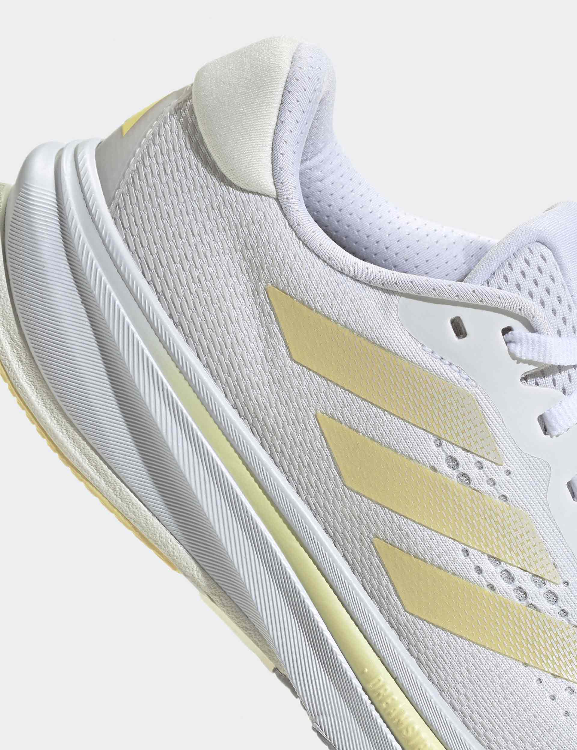Supernova Rise Running Shoes for Men & Women - Lightweight Cloud White/Zero Metallic/Almost Yellow - Perfect for Jogging, Gym Workouts & Daily Walking