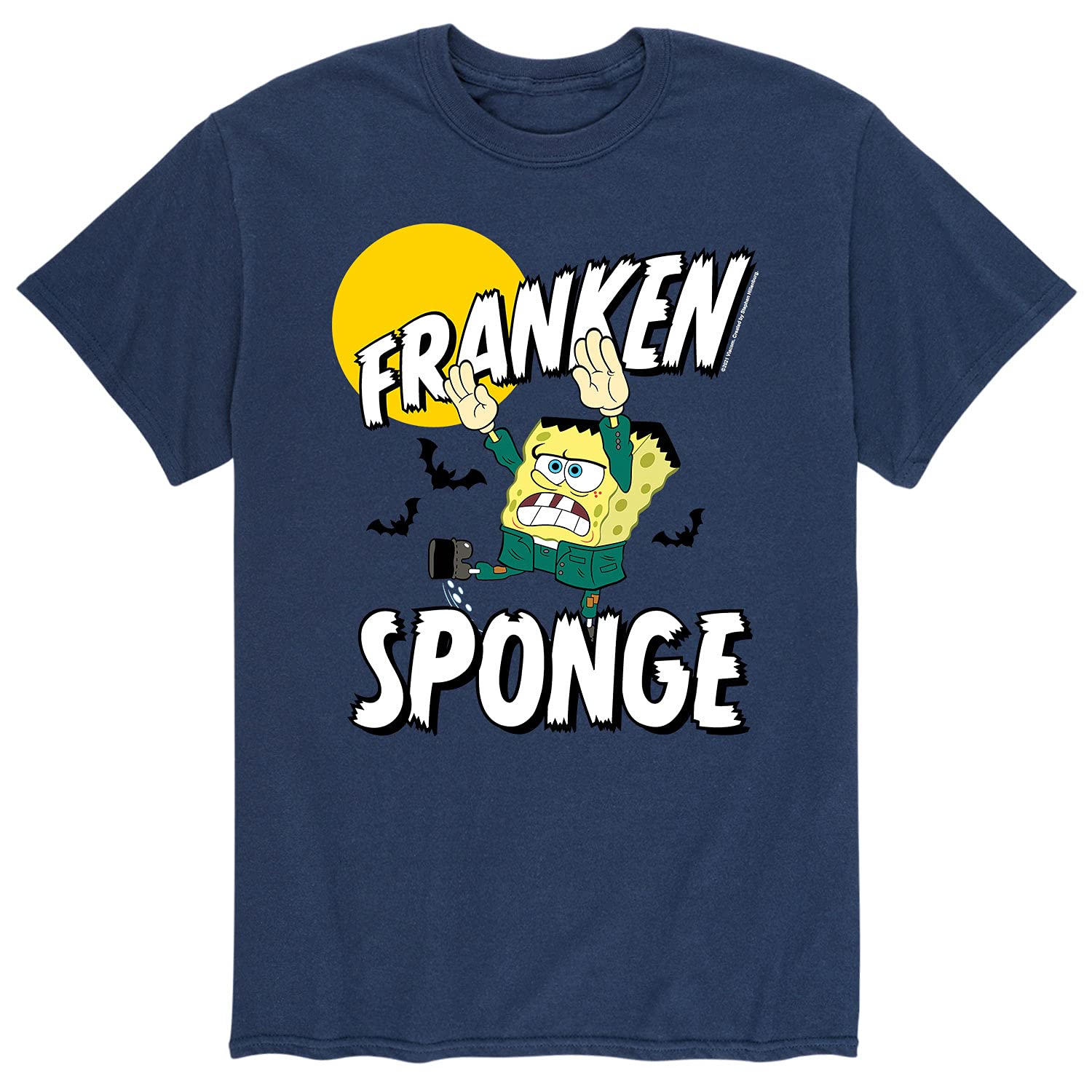 HYBRID APPAREL Men's Spongebob Squarepants Franken Sponge Graphic T-Shirt - Cool Cartoon Short Sleeve Tee for Casual Wear, Cosplay & Pop Culture Fans