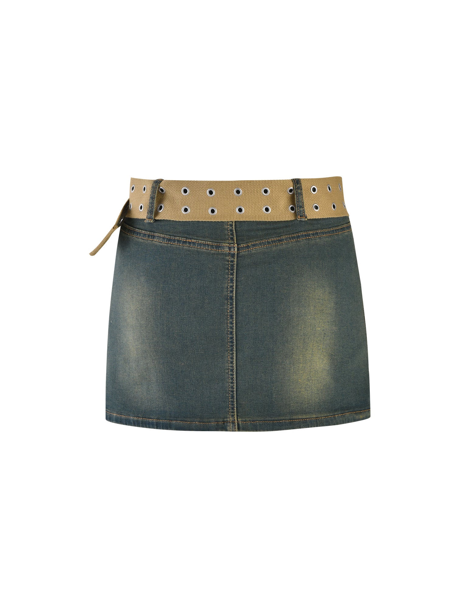 ISABEL Denim Blue Skort - Women's Stretch Comfortable Skirt Shorts Hybrid - Perfect for Casual Outings, Summer Wear & Outdoor Activities