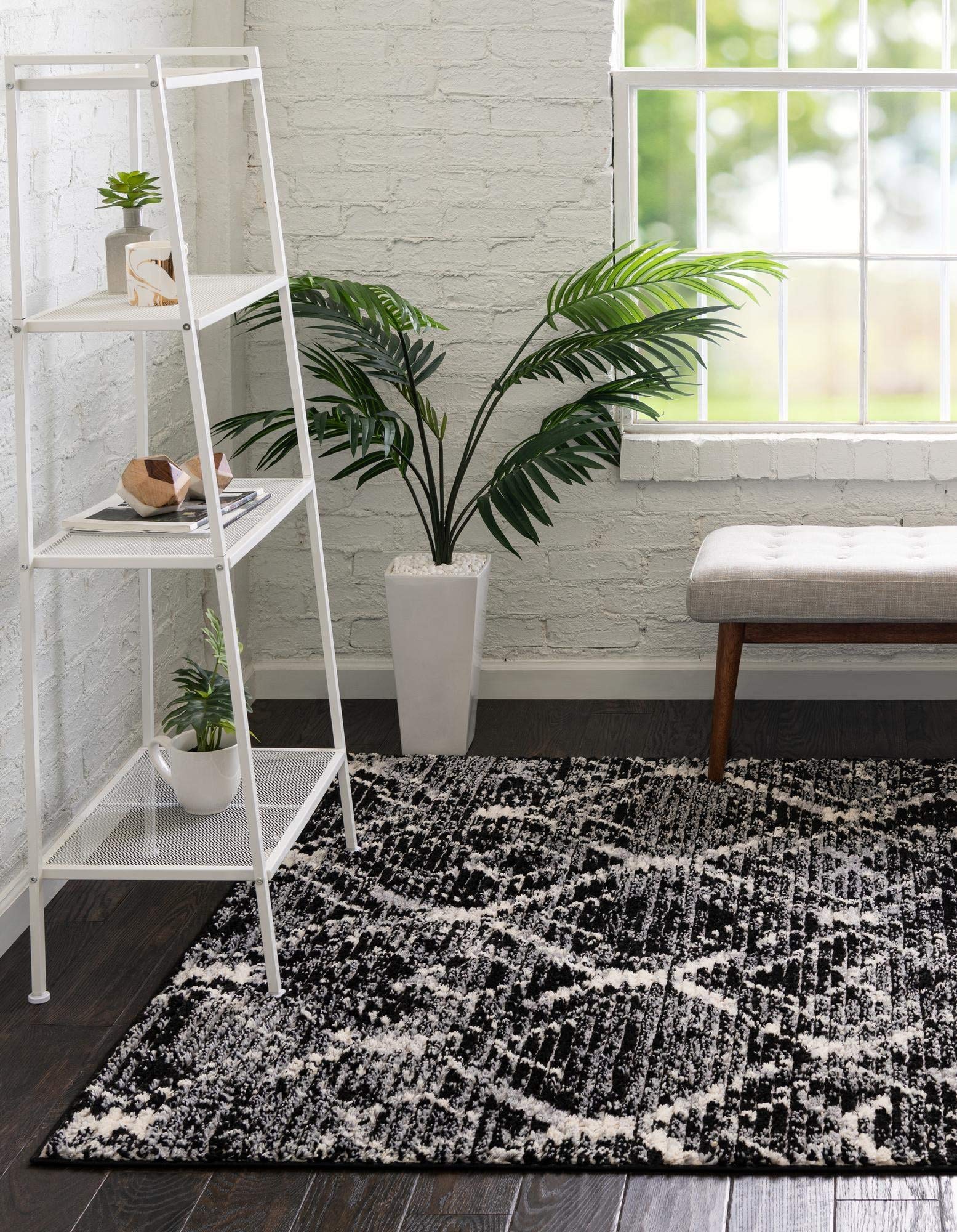 Premium 9' x 12' Black Low Pile Area Rug - Tucson Collection by Rugs.com - Soft & Durable for Living Rooms, Dining Rooms, Open Floor Plans - Perfect for Modern Homes, Apartments & Offices