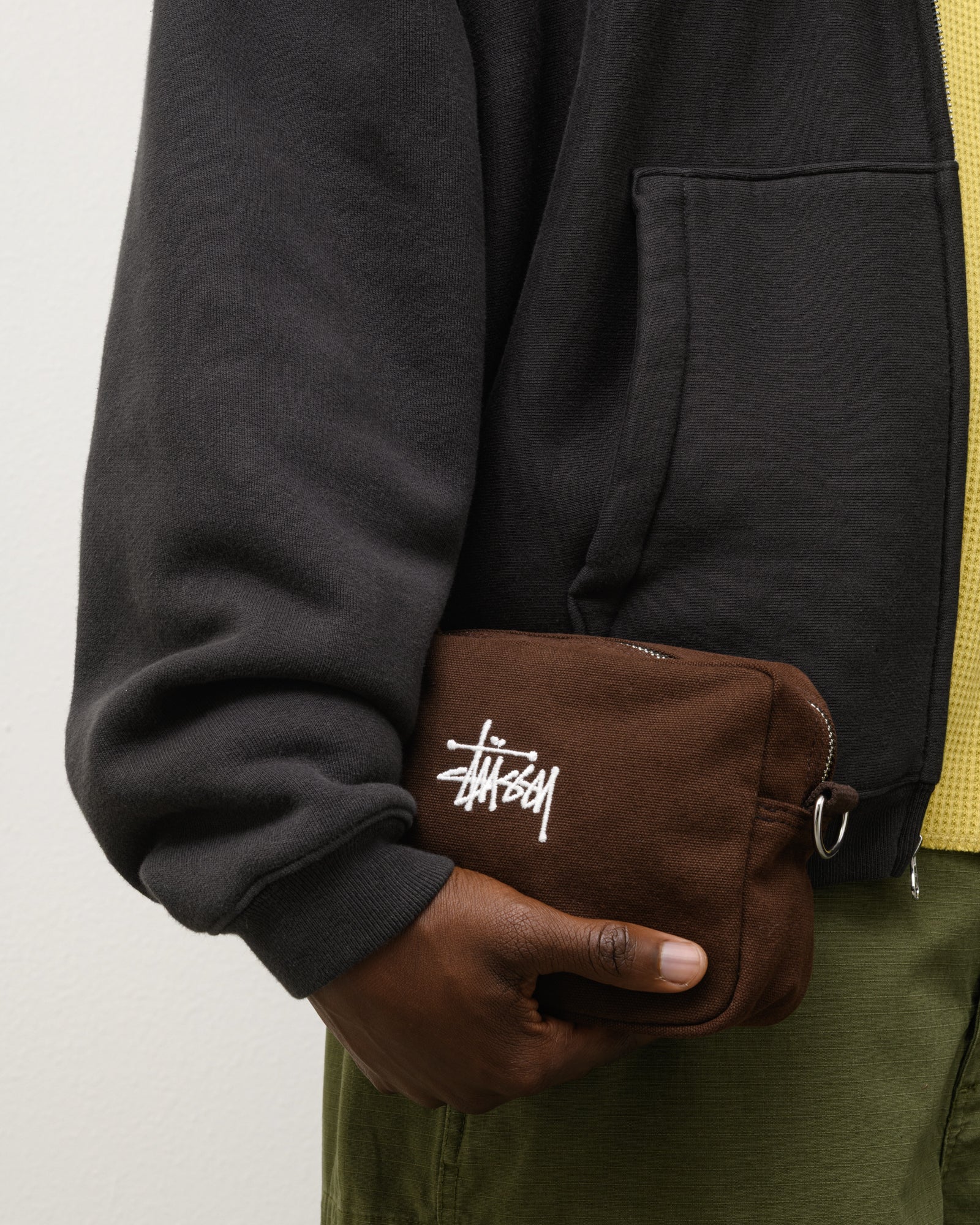 134255 Brown Canvas Side Pouch - Durable & Stylish Waist Bag for Hiking, Travel & Outdoor Adventures