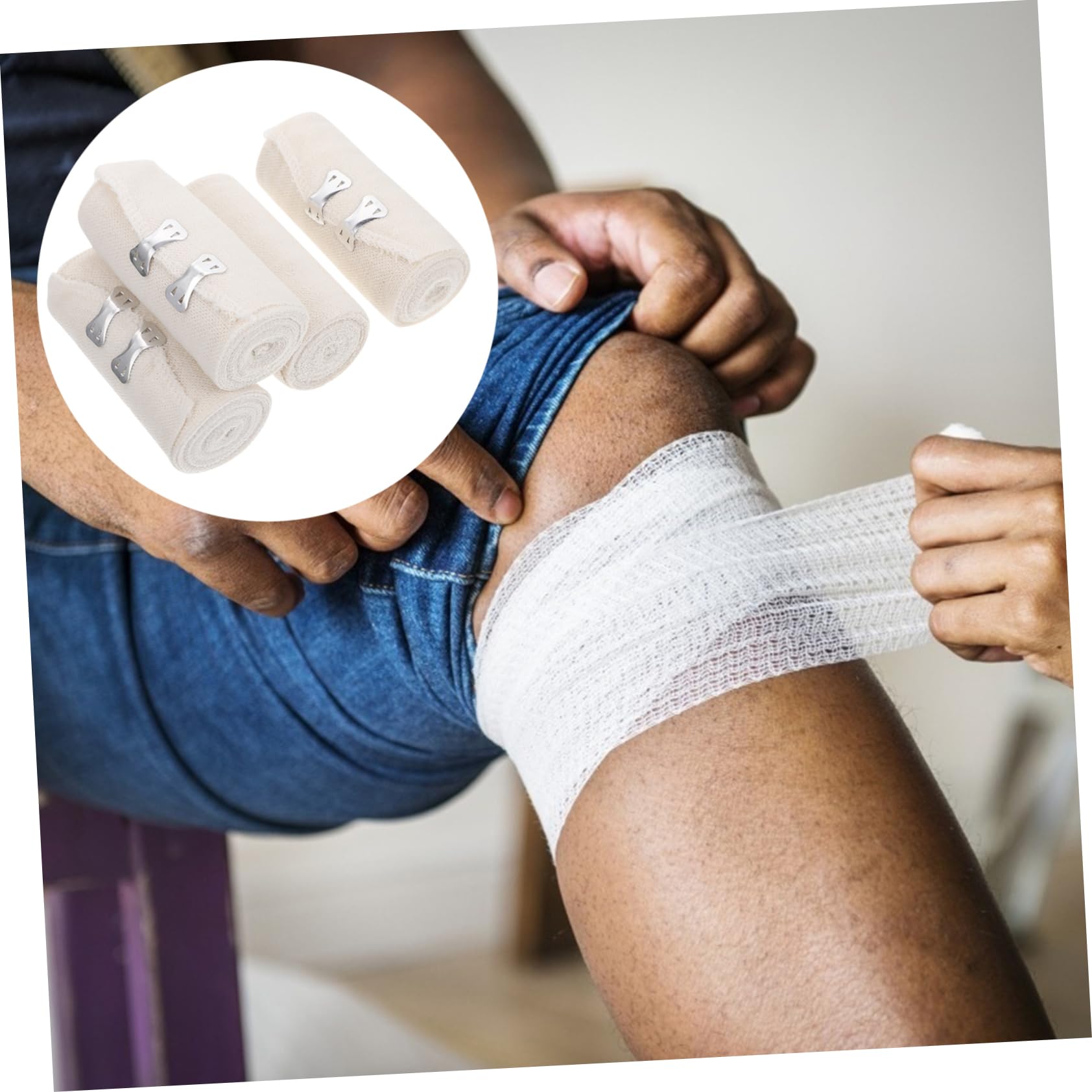 NOLITOY 8-Pack Breathable Athletic Sports Tape - Premium Rolled Gauze for Wrist Wrapping, Ankle Support & Injury Prevention (Khaki)