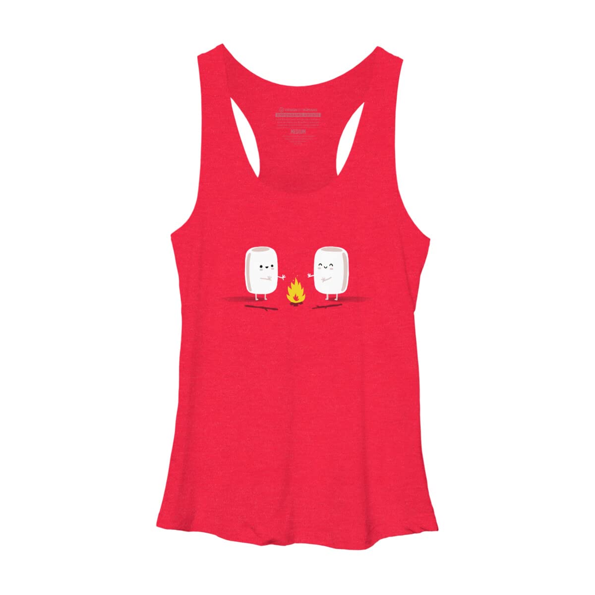 Design By Humans Women's Marshmallows by Laurxy Racerback Tank Top - Soft Breathable Workout & Casual Wear for Yoga, Gym, and Summer Outfits