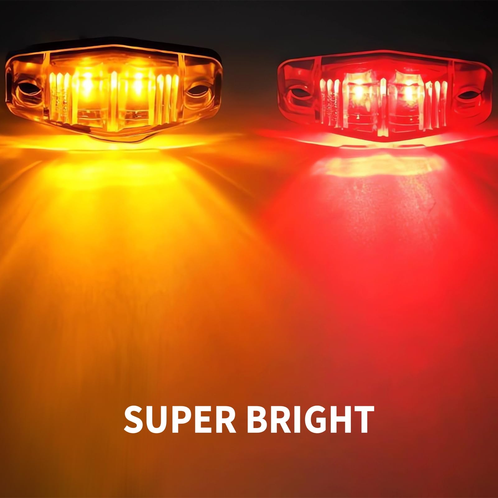 Complete LED Trailer Light Kit - Super Bright Submersible Boat Lights with Square Tail Lights, Marker Lights & Brake Light Bar | Waterproof Wiring Harness Included | Perfect for Trailers, Trucks, RVs & Marine Applications | Enhance Nighttime Visibility & Safety on Roads or Waterways