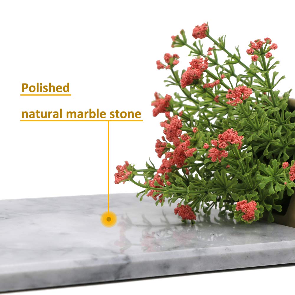 Elegant Rectangular Marble Vanity Tray - 11.6