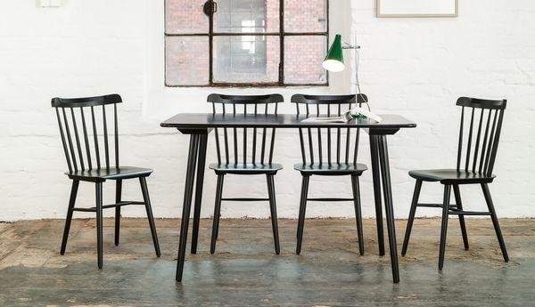 Ironica Modern Dining Table by Ton - Solid Wood Kitchen Table for 6 with Sleek Design - Perfect for Family Meals, Dinner Parties & Small Space Dining Rooms