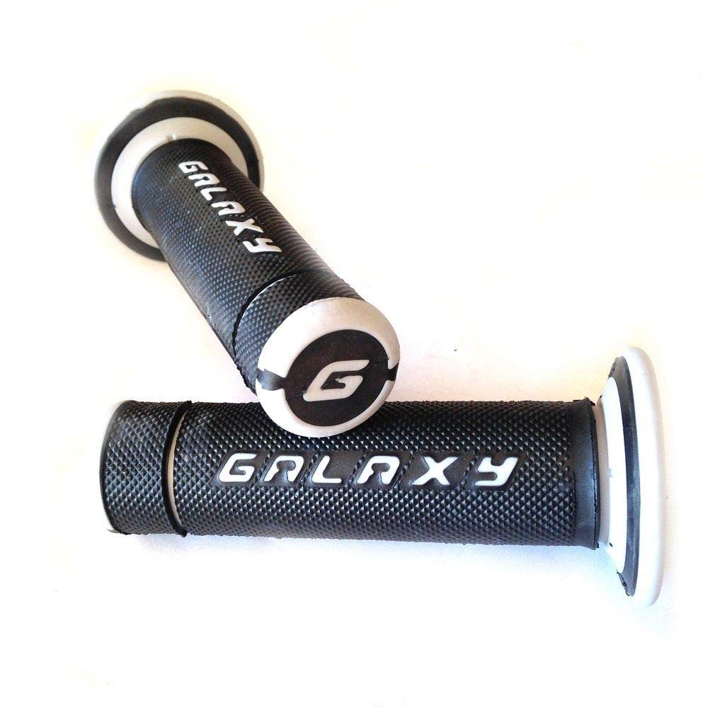 GALAXY Engraved Gel Style Grips for Sport & Dirt Bikes - Gray (7/8