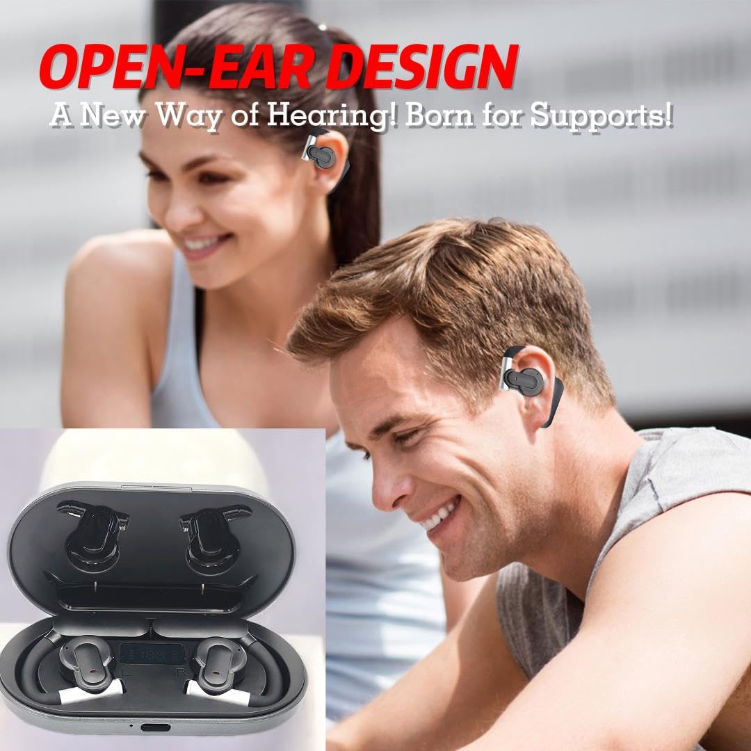 Wireless Bluetooth 5.3 Earbuds with Active Noise Cancelling, Lightweight Comfortable in-Ear Headphones with Built-in Mic - Perfect for Cycling, Driving & Workout