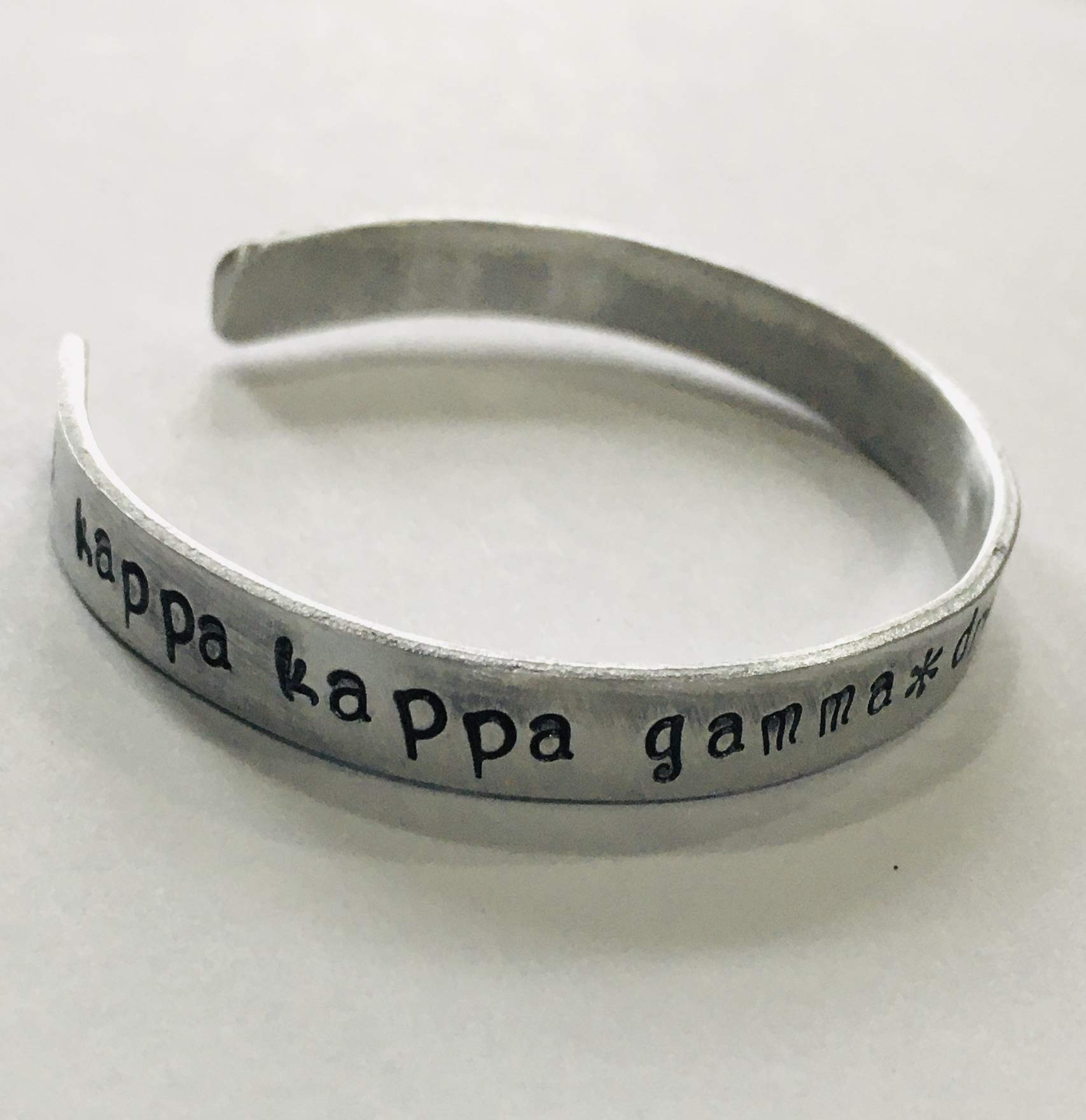 Kappa Kappa Gamma Official Licensed Aluminum Cuff Bracelet - Non-Tarnish, Motto 'Dream Boldly Live Fully' - Perfect for Sorority Events, Graduation Gifts & Greek Life Accessories